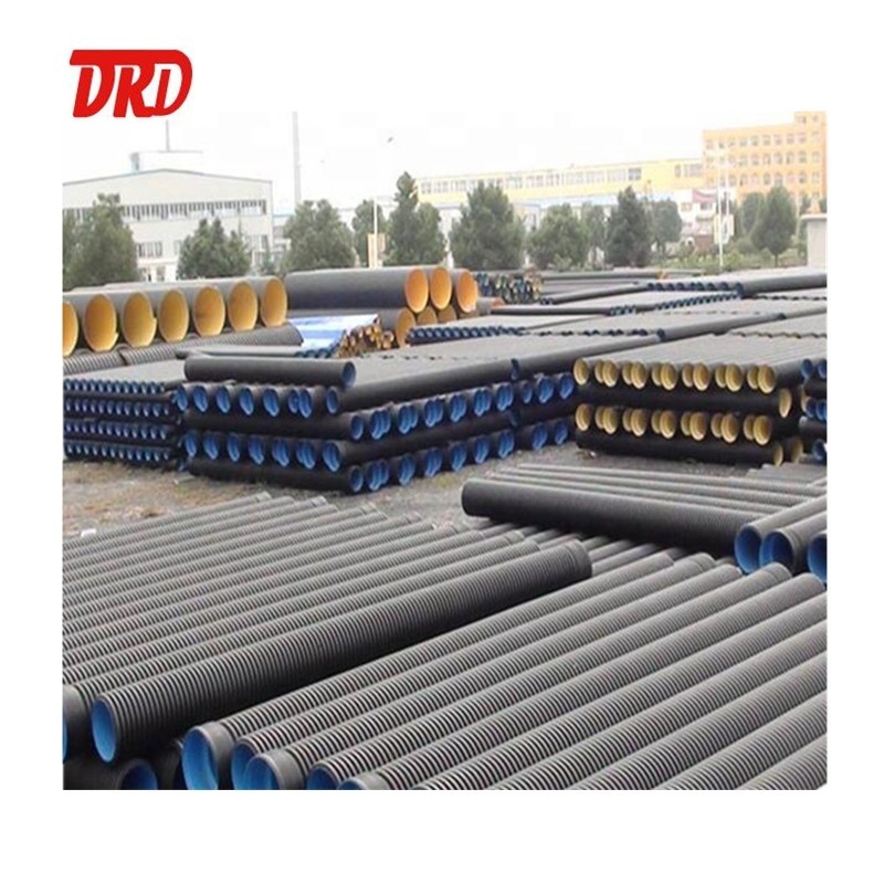 12 corrugated drainage pipe PE sn8 corrugated culvert pipe prices