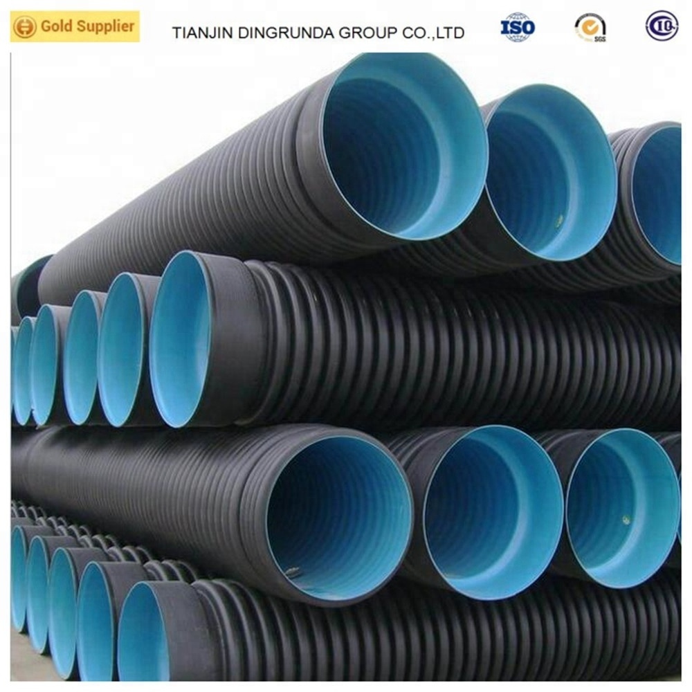 Double wall 8 inch pipe corrugated drain pipe sn8 culvert pipe prices