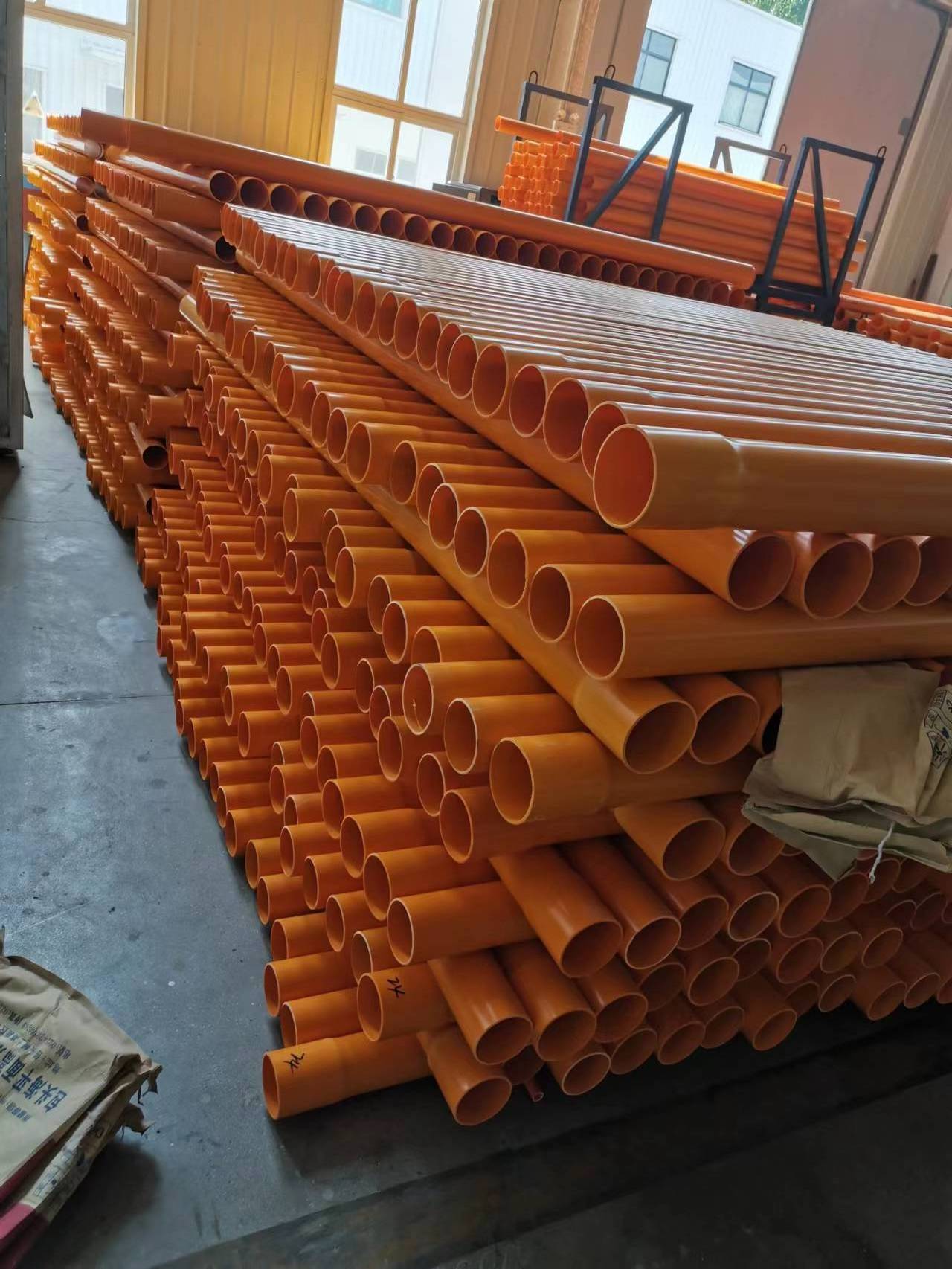 Factory Orange flexible pvc/upvc pipe production era pvc pipe fittings for underground electric cable