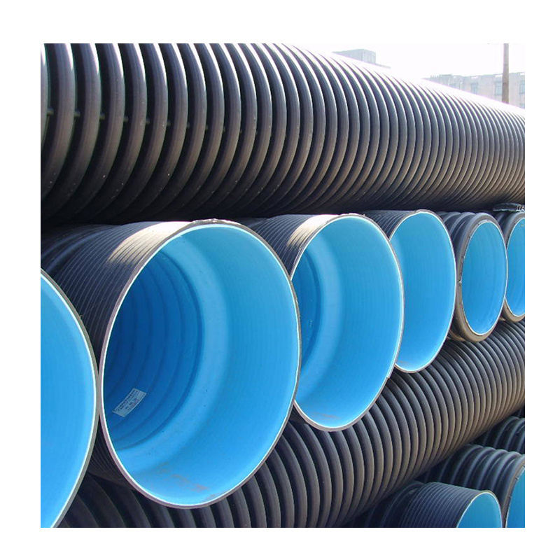 SN4 SN8 SN16 18 inch HDPE double wall corrugated PE drainage pipe dwc hdpe plastic culvert pipe