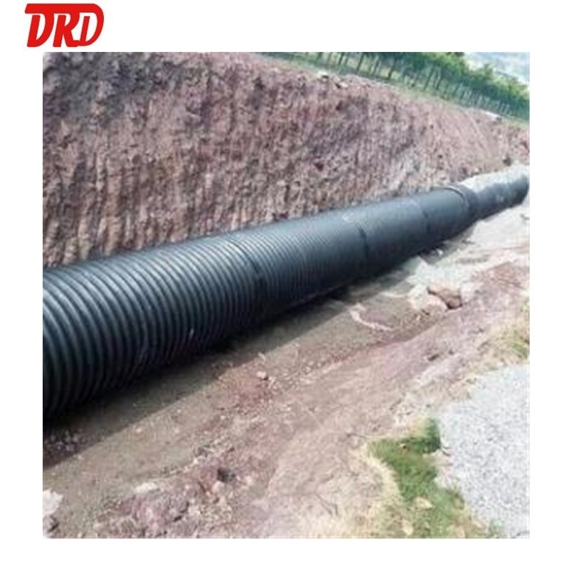 12 corrugated drainage pipe PE sn8 corrugated culvert pipe prices