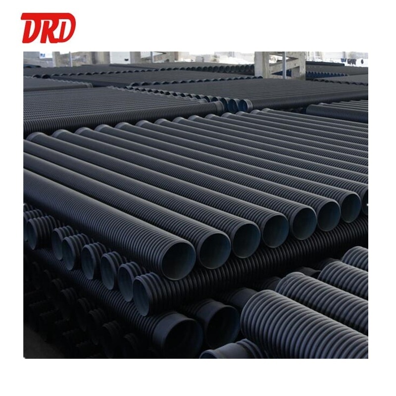 Double wall 8 inch pipe corrugated drain pipe sn8 culvert pipe prices