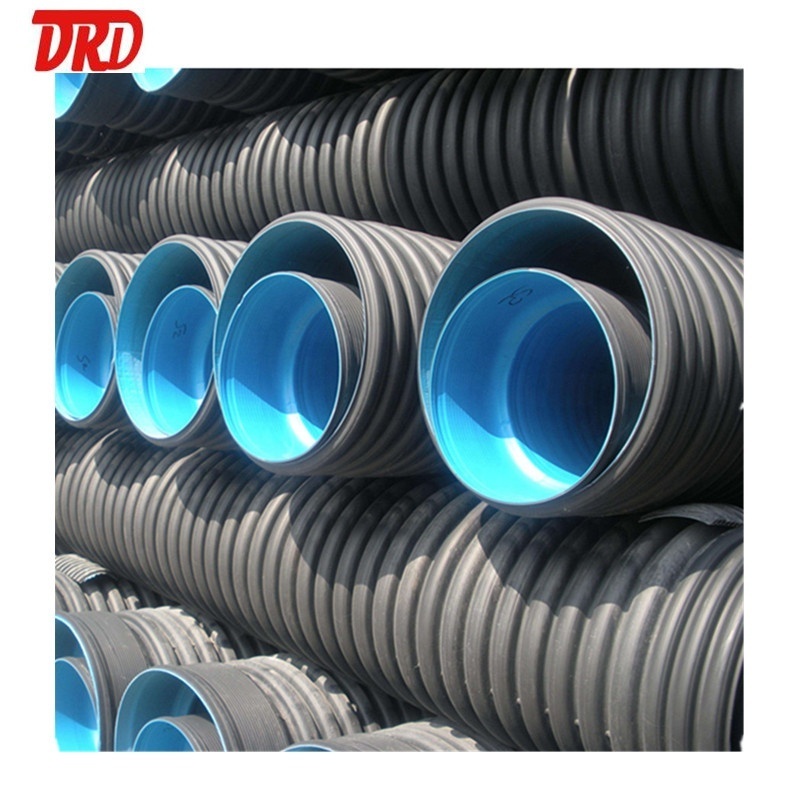 12 corrugated drainage pipe PE sn8 corrugated culvert pipe prices