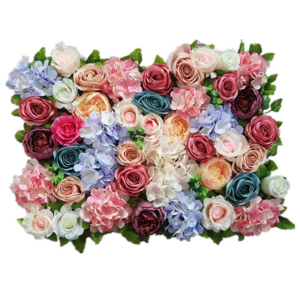 3D Artificial Rose Peony Hydrangea Flowers Wall Silk Rose Wall Wedding  Baby Shower Backdrops Decoration