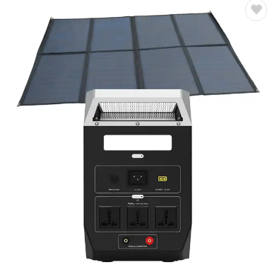 US Portable Power Generator 2000W Solar Rechargeable Station For Outdoor Emergency Power Supply 110V 220V Lifepo4 Battery