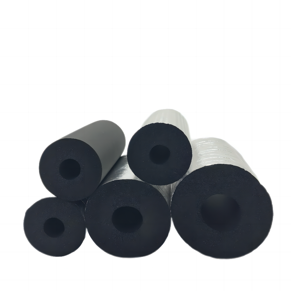 NBR EPDM silicone flexible black or colored rubber foam pipe air conditioning cold hot copper pipe