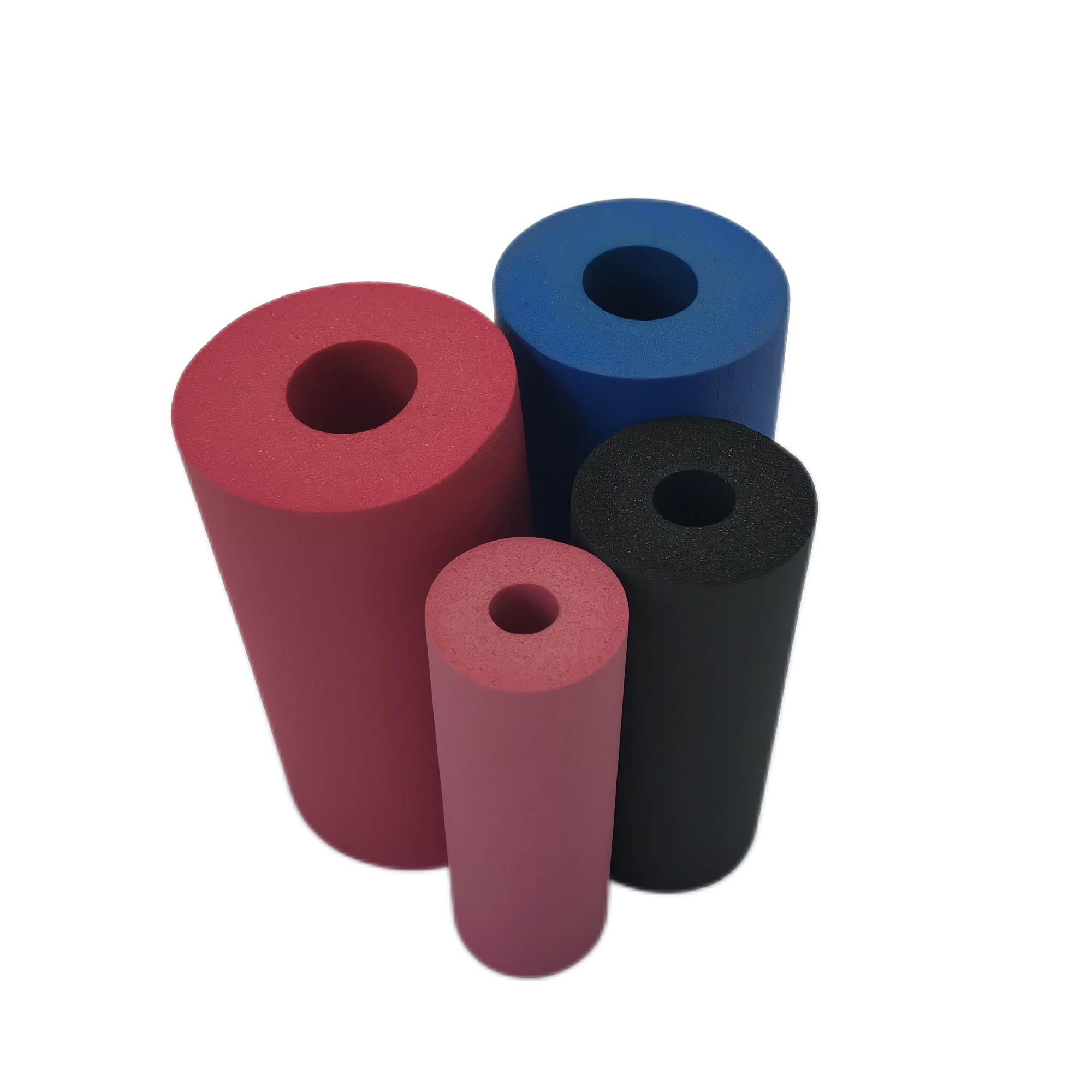 NBR EPDM silicone flexible black or colored rubber foam pipe air conditioning cold hot copper pipe