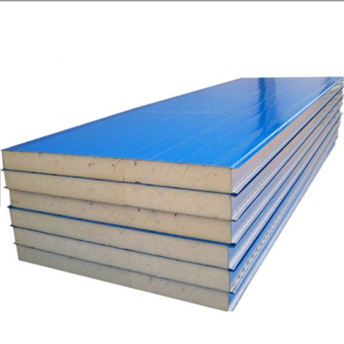 Easy Installation fireproof wall and Roof metal faced insulation mineral glass wool core sandwich panels