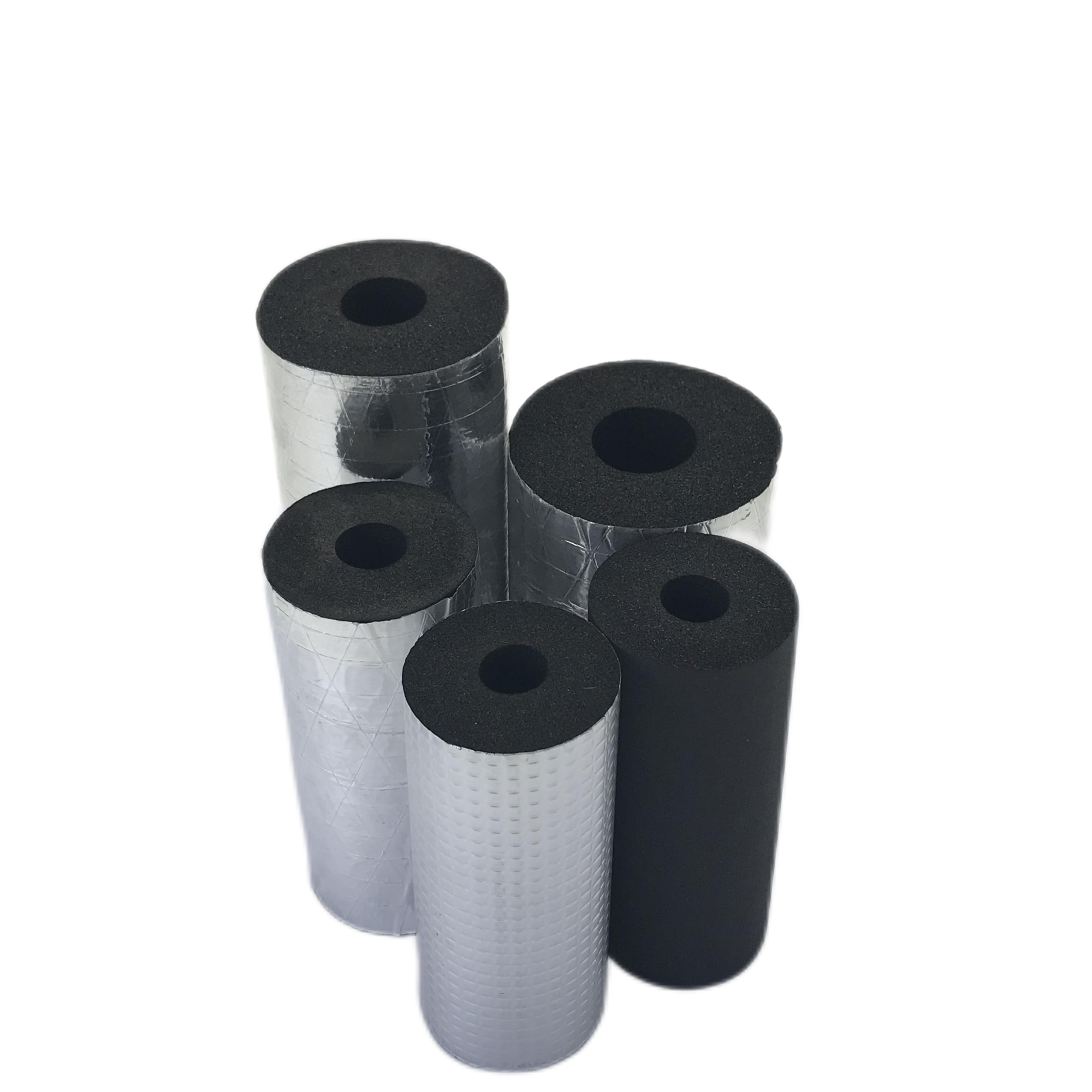 NBR EPDM silicone flexible black or colored rubber foam pipe air conditioning cold hot copper pipe