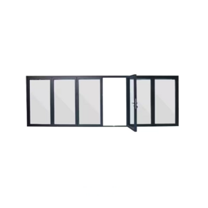 Commercial Residential Lowe Glass Doors Aluminum Bi Folding Accordion Sliding Exterior Door with Locks