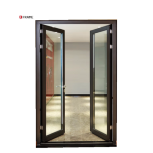 Factory Made French Door Models Grill Design German Hardware Accessories Aluminium Casement Patio Door aluminum door frames