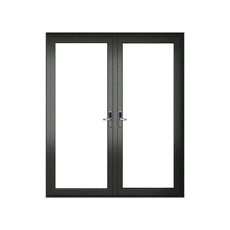 Black color villa hinged modern luxury popular aluminum doors swing glass windows and doors with mosquito net for houses