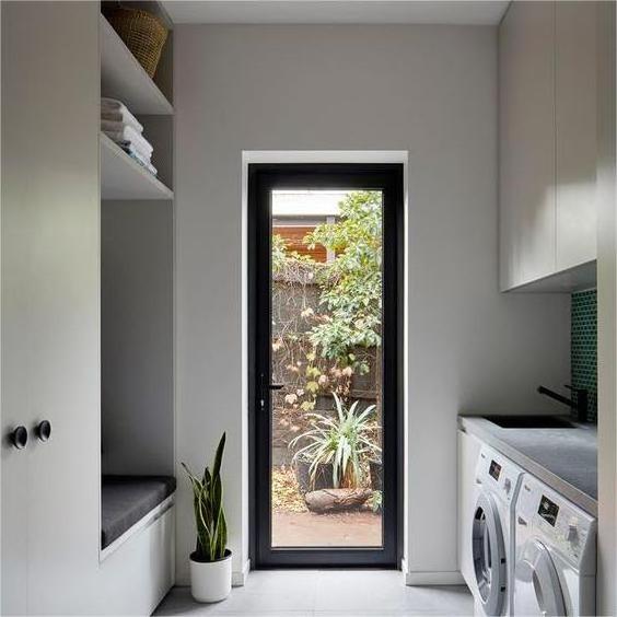 Villa hinged modern luxury aluminium alloy tempered glass sliding door Balcony door with mosquito net