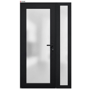 Water proof anti theft french thermal break hinged modern popular swing aluminum double entry doors with security