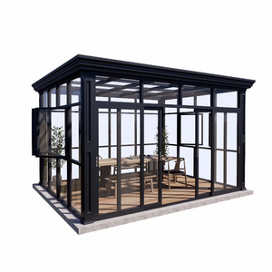 Sunroom Glass House 4 Season Design Professional Supplier Solarium  Customized window frame Aluminium Glass Sunroom