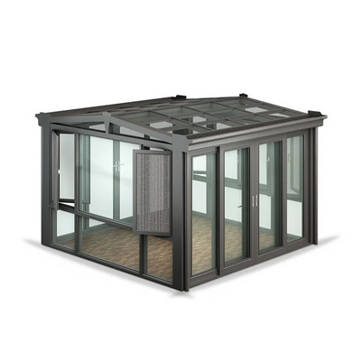 Aluminum Metal Frame Winter Garden Triangle Deck Backyard Greenhouse Glass House Sunroom Powder Coated Sunrooms