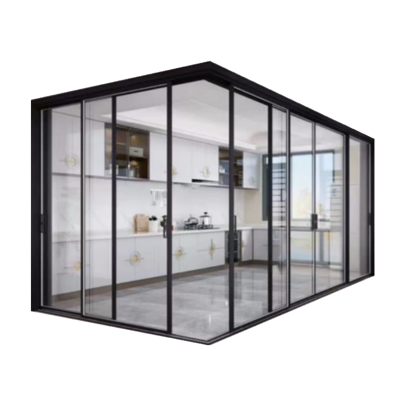 Modern Sound proof Durable Sliding Aluminium alloy Window Door Low E temper Glass Metal Window Door aluminum sliding doors