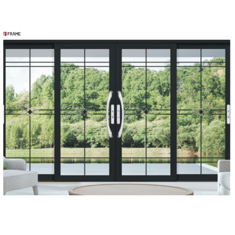 Customize aluminum hurricane Impact doors glass sliding door patio energy efficient glass sliding door system