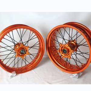 front and rear billet Motorcycle 17 Inch supermoto alloy wheels for KTM EXC 450