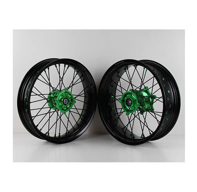 Factory Direct Supply 3.5*17 Front 5.0 *17 Inch Rear Wheel Supermoto Pit Bike Wheels For Sale slip tire 17 pit bike wheels