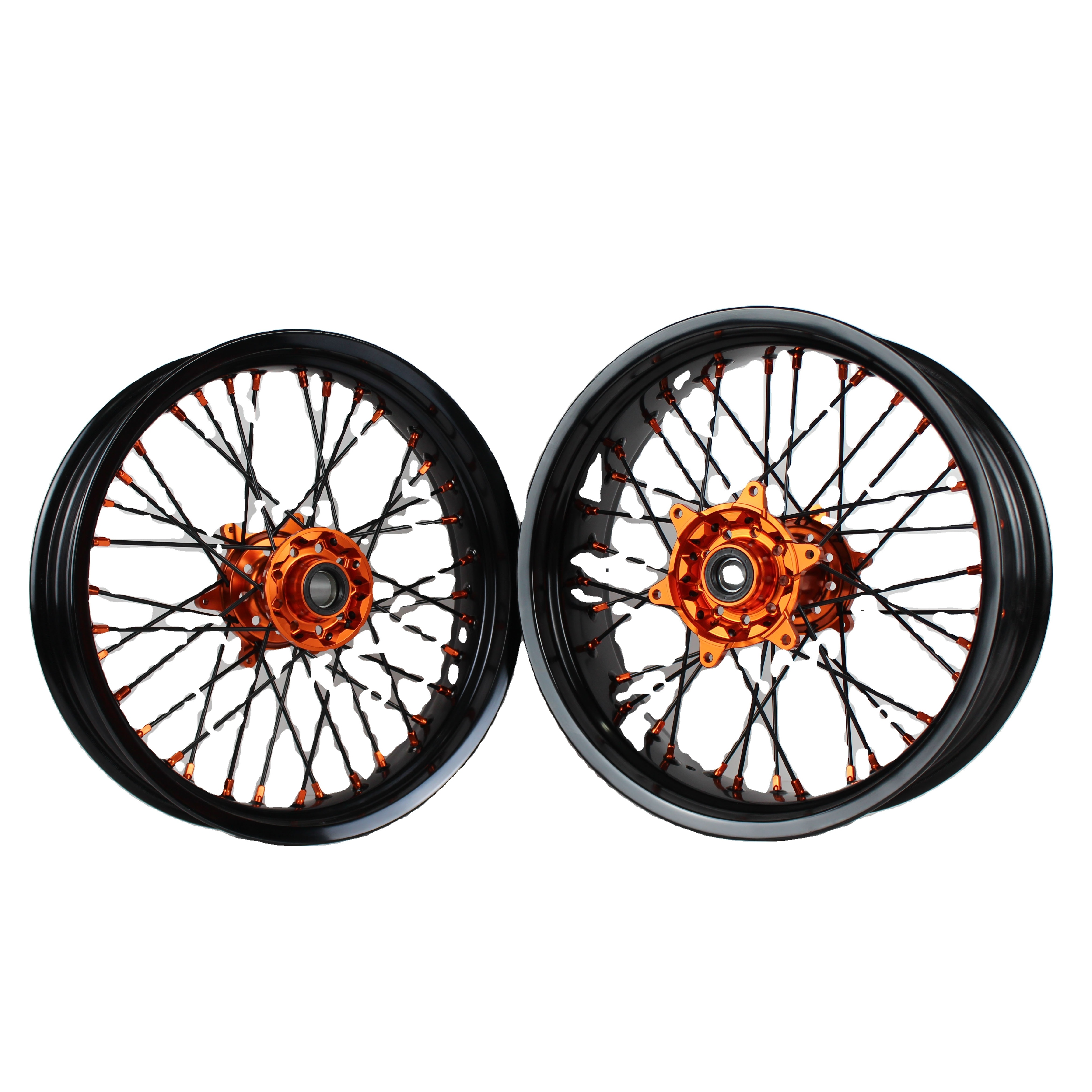 Factory Direct Supply 3.5*17 Front 5.0 *17 Inch Rear Wheel Supermoto Pit Bike Wheels For Sale slip tire 17 pit bike wheels