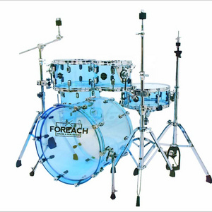 Seamless Clear Crystal  Acrylic Drum Set