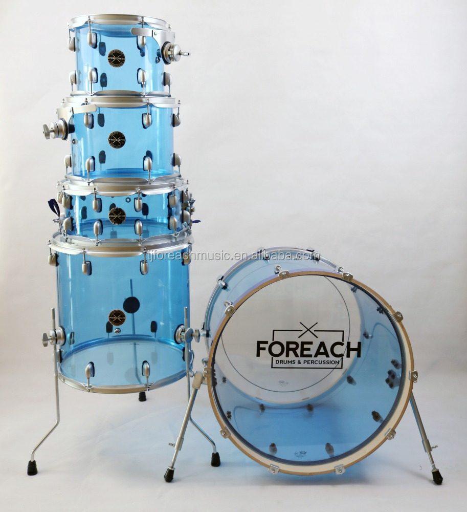 Seamless Blue Acrylic Drum Set