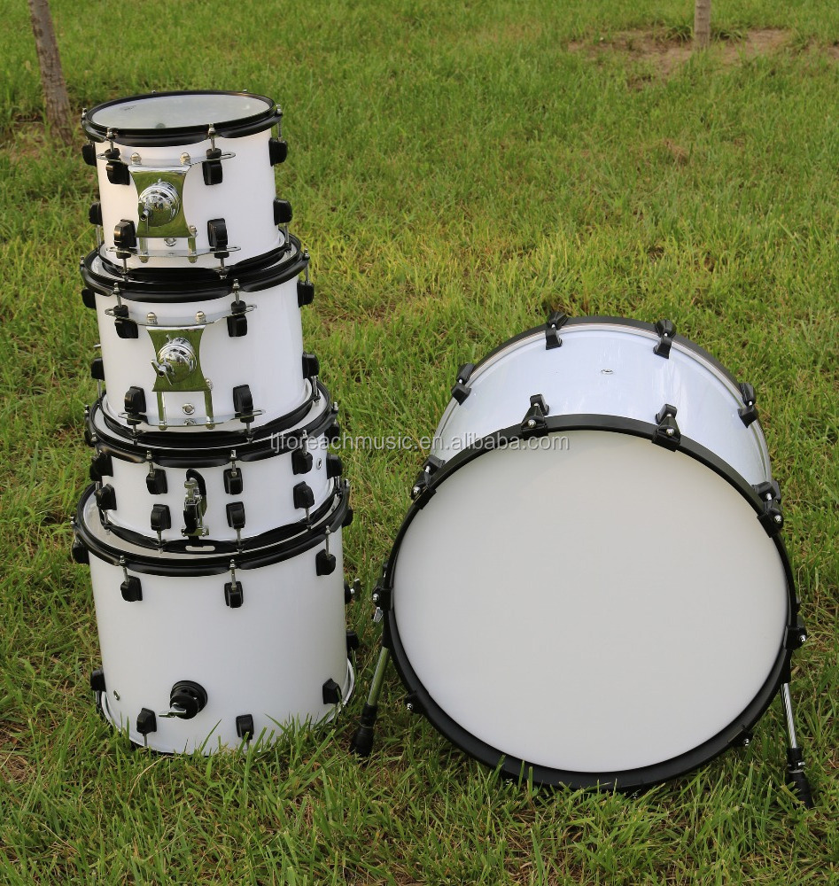 Seamless Solid White Acrylic Drum Set