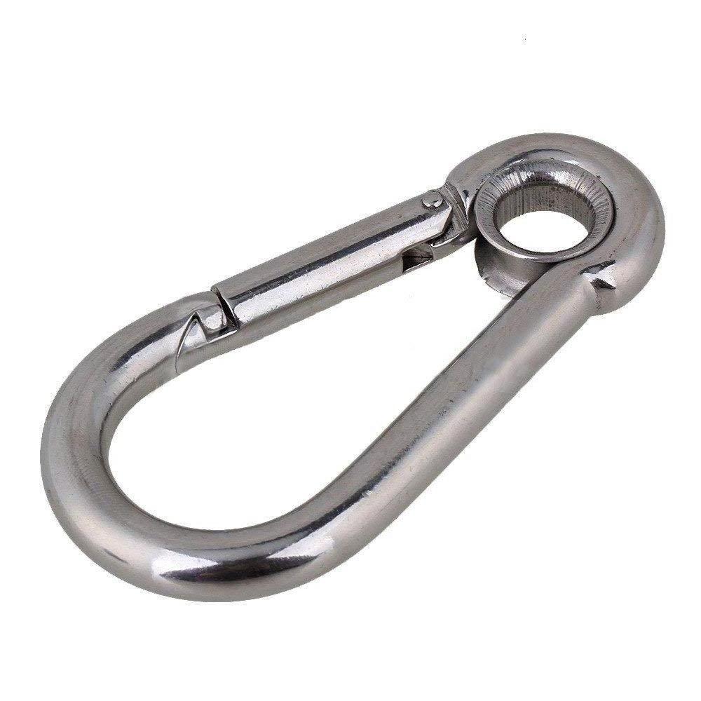 JRSGS Stainless Steel 304/316/Iron snap hook DIN5299 form c Spring Climbing Button Carabiner