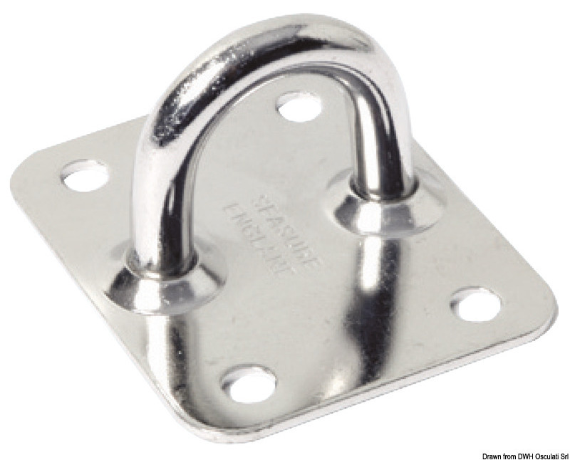 Marine Boat Hardware SS304 SS316 Pad Eye Plate or Diamond Eye Plate or Squire Eye Plate With Or Without Ring