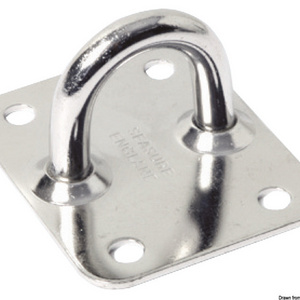 Marine Boat Hardware SS304 SS316 Pad Eye Plate or Diamond Eye Plate or Squire Eye Plate With Or Without Ring