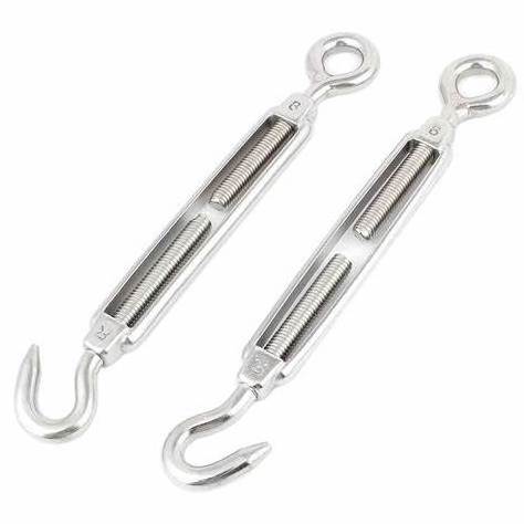 Stainless Steel SS304 M5 Open Body Turnbuckle Eye and Hook construction Turnbuckle