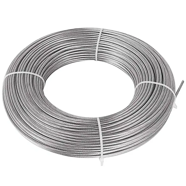 Factory Production Stainless Steel Wire Rope Cable 1mm 2mm 3mm 4mm 5mm 6mm 8mm