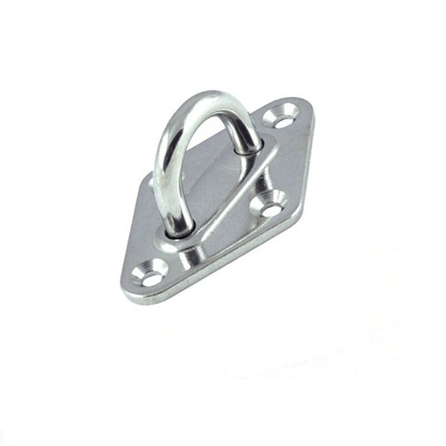 Shade Sail Fittings SS304 SS316 Stainless Steel 8mm Diamond Pad Eye Plate Boat Buckle