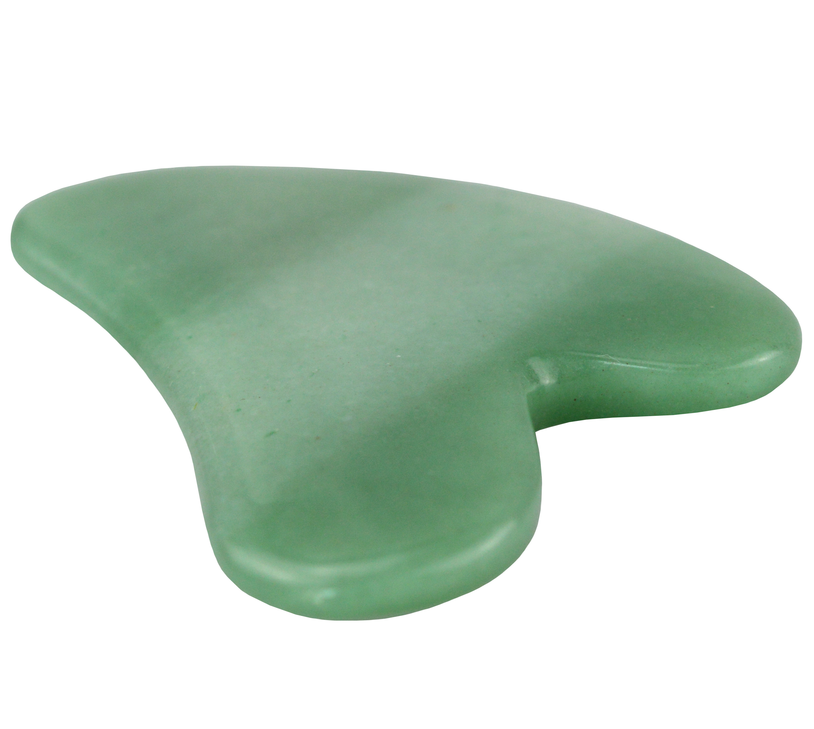 Jade Heart Shape Gua Sha Acupuncture Massager Green Aventurine Jade Guasha Boards Facial Massager