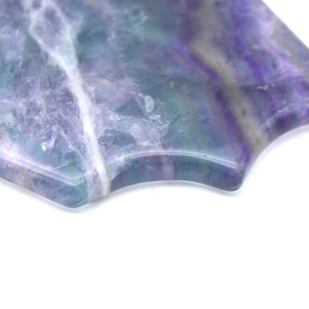 Natural Fluorite Crystal Gua Sha Board for Beauty Rainbow Fluorite Stone Guasha Scraper for Women