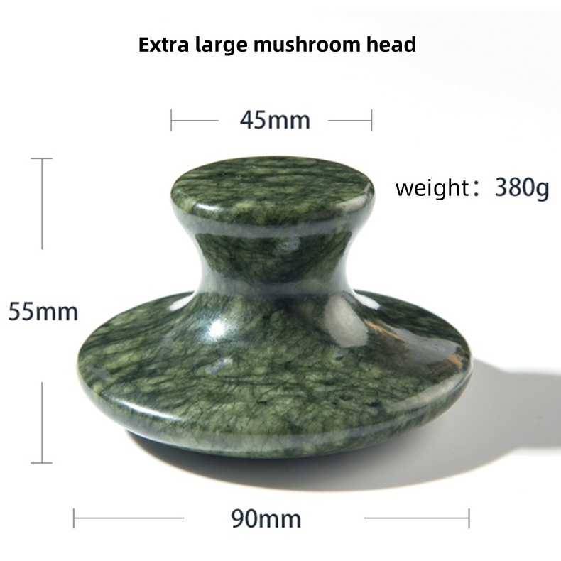 Large Xiuyan Jade Mushroom Gua Sha Beauty Massage Stick Beauty Salon Meridian Massage Stone