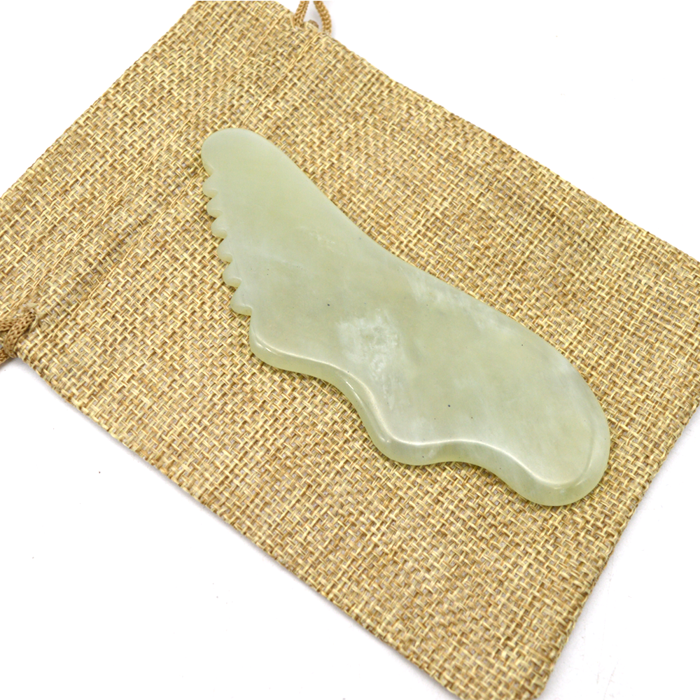 Natural Xiuyan Jade Guasha Stone Facial massage xiuyan jade Gua Sha for Face Beauty