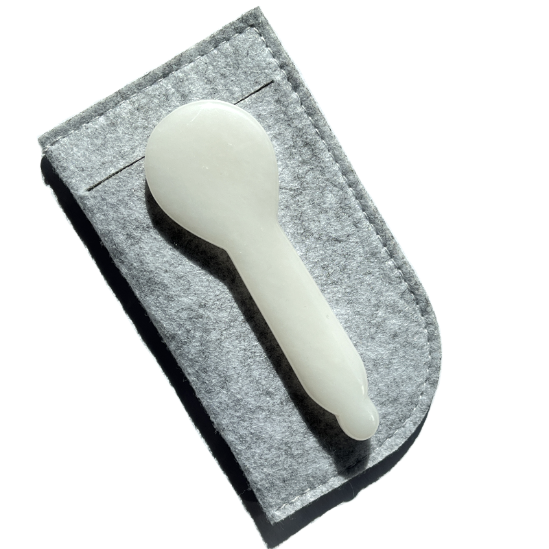 White Jade Gua Sha Spoon Face Massage Tool Health Care Therapy White Jade Acupressure Gua Sha SpoonS for Face Sculpting