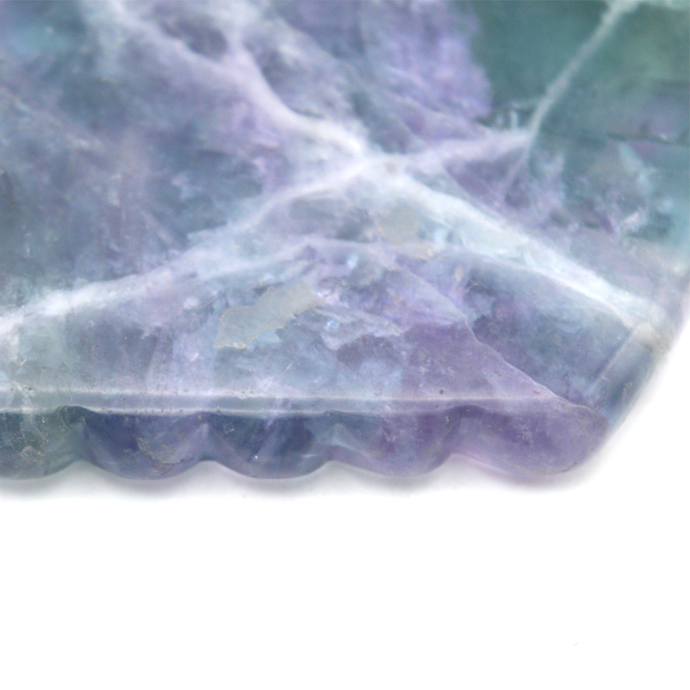 Natural Fluorite Crystal Gua Sha Board for Beauty Rainbow Fluorite Stone Guasha Scraper for Women