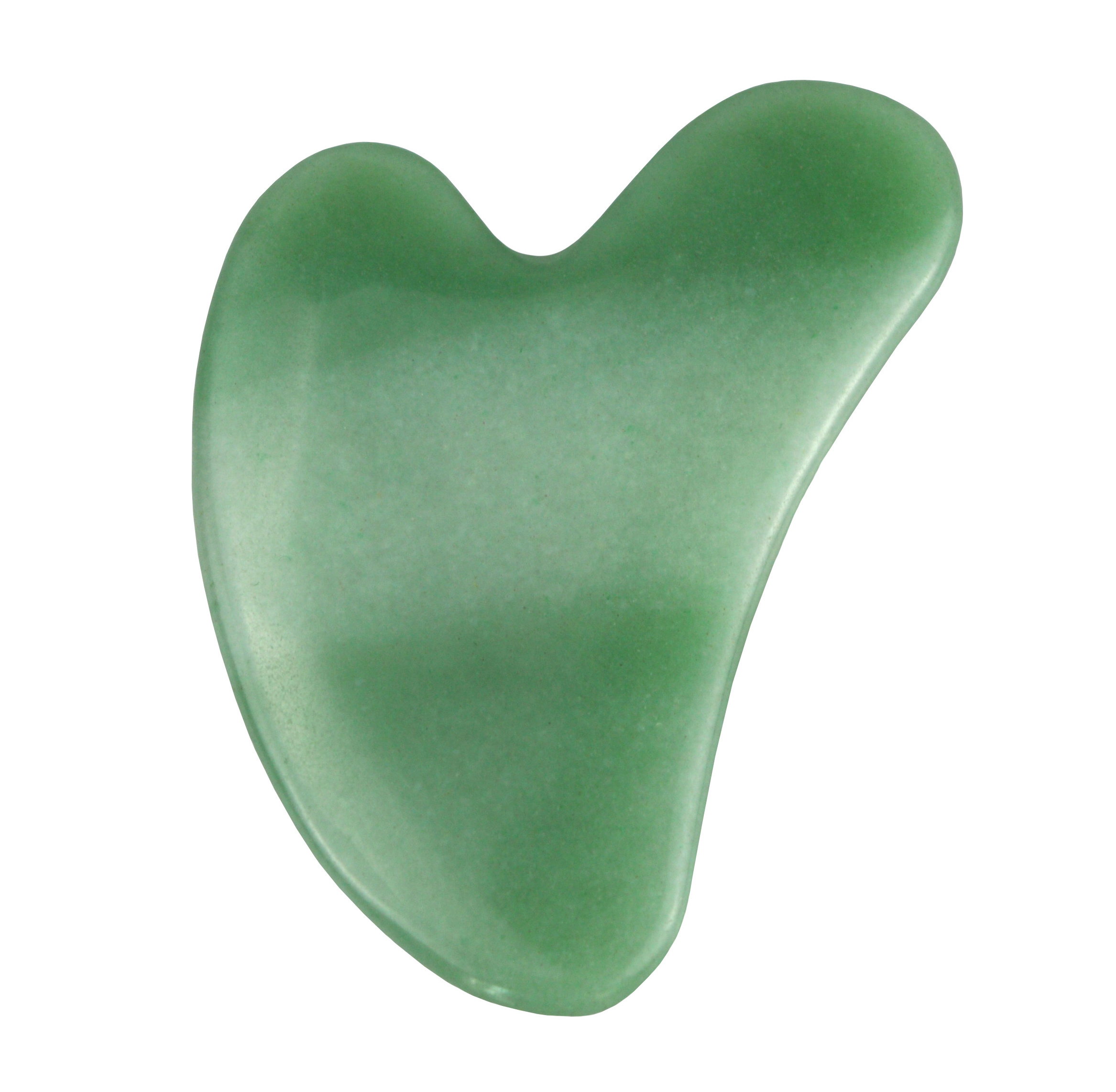 Jade Heart Shape Gua Sha Acupuncture Massager Green Aventurine Jade Guasha Boards Facial Massager