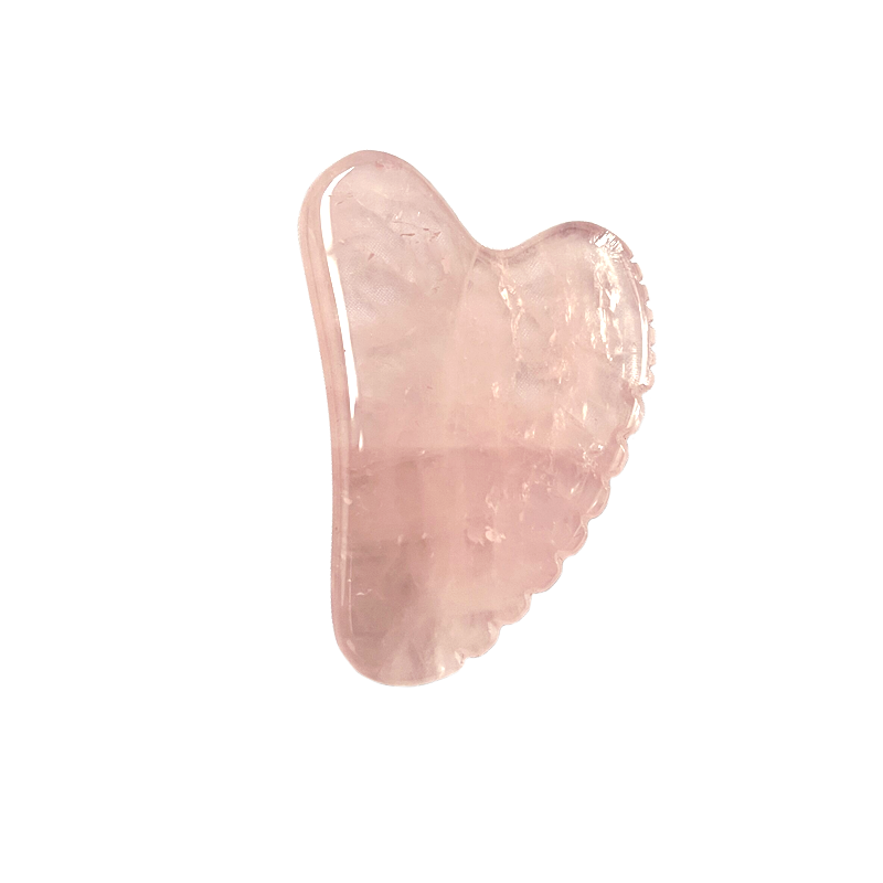 Natural Rose Quartz Gua Sha Led Facial Massage Wholesale Best Price Guasha Face Massage Tool Heart Shaped Rose Quartz Guasha