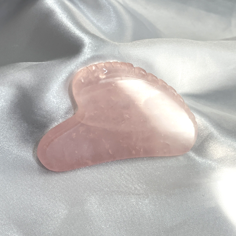 Natural Rose Quartz Gua Sha Led Facial Massage Wholesale Best Price Guasha Face Massage Tool Heart Shaped Rose Quartz Guasha