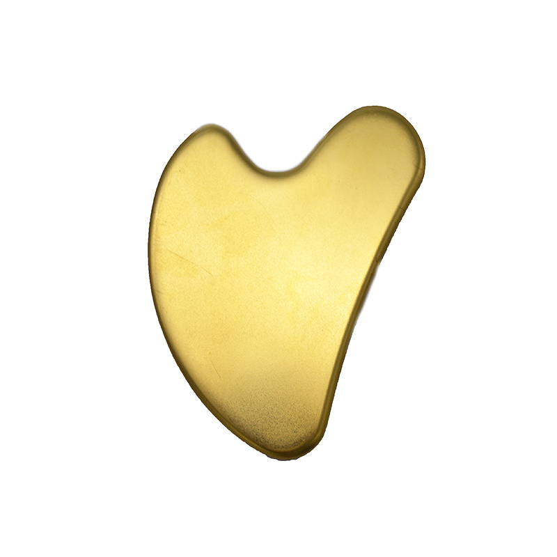 Copper Gua Sha Myofascial Release Tool Brass Gua Sha Heart Shape Face Massage Tool Metal Guasha For Body Spa Acupuncture