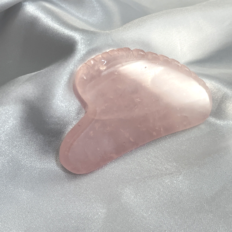 Natural Rose Quartz Gua Sha Led Facial Massage Wholesale Best Price Guasha Face Massage Tool Heart Shaped Rose Quartz Guasha