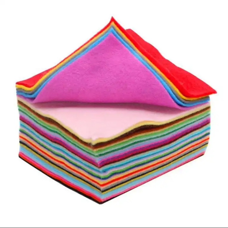 A4 Hardness Color Polyester Non Woven Needle Felt DIY Handicraft Paper Sheets Felt Craft for Kids