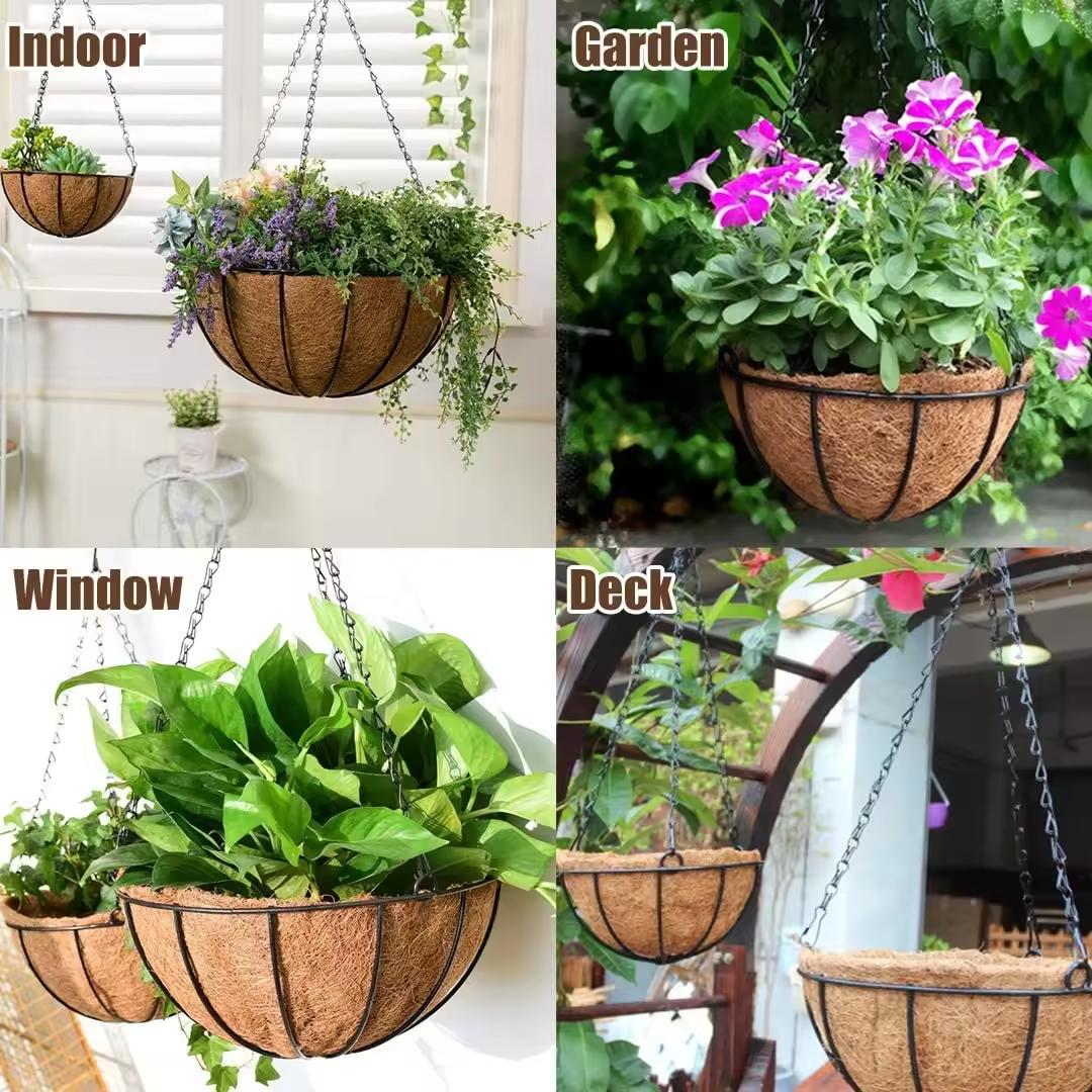 Coco Pots Liner for decoration Plant hang pot Hanging Planter Box Boho Plants Hanger Coconut Hangers Flower Planters