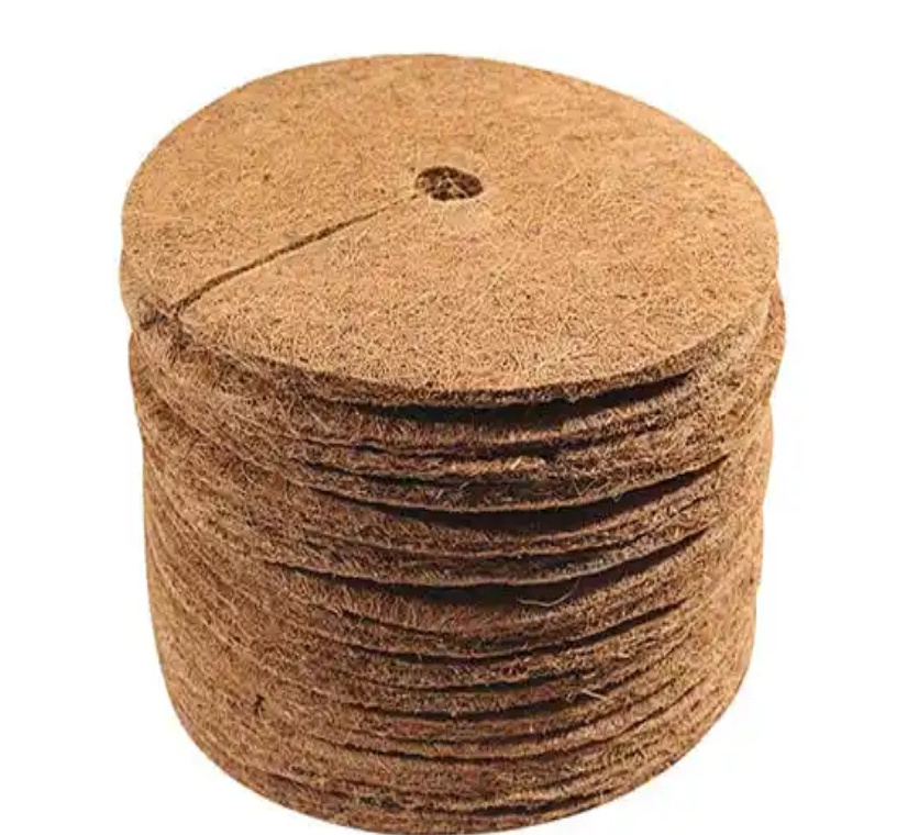 Wholesale Coconut Mulching Disc 60 cm Natural Coconut Coir Disc Biodegradable Coconut Discs