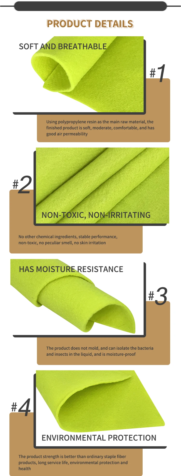 Non woven Tennis Ball Fabric Material Felt