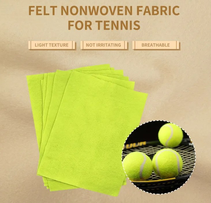 Tennis Cloth 2.5-3mm Wool Polyester Fleece Felt Tennis Ball Fabric